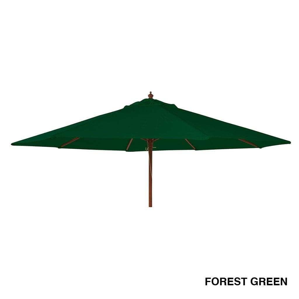 Alexander Rose Garden Furniture Accessories Forest Green Alexander Rose Hardwood Round Sun Parasol with Pulley 3.0m Dia