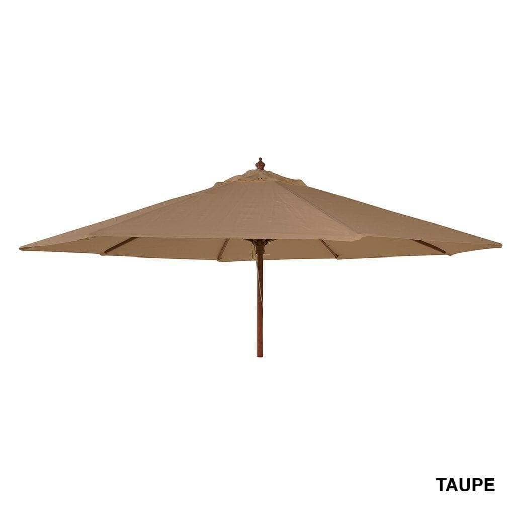 Alexander Rose Garden Furniture Accessories Taupe Alexander Rose Hardwood Round Sun Parasol with Pulley 3.0m Dia