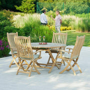 Alexander Rose Garden Furniture Alexander Rose Roble Folding Carver 4 Seater Set