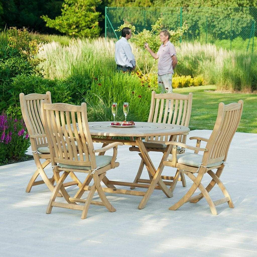 Alexander Rose Garden Furniture Alexander Rose Roble Folding Carver 4 Seater Set