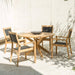 Alexander Rose Garden Furniture Alexander Rose Roble Cross Base Wooden Garden Table with Stacking Sling Armchairs