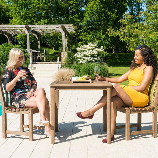 Alexander Rose Garden Furniture Alexander Rose Sherwood Square Table with 2 Wooden Garden Chairs