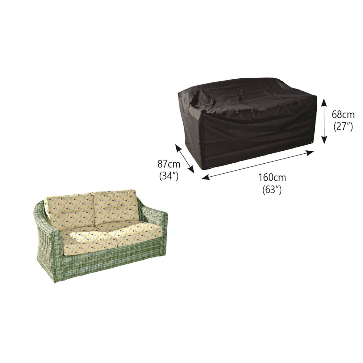 Bosmere Garden Furniture Accessories Bosmere Protector 6000 (Modular) 2 Seater Sofa Cover - M665