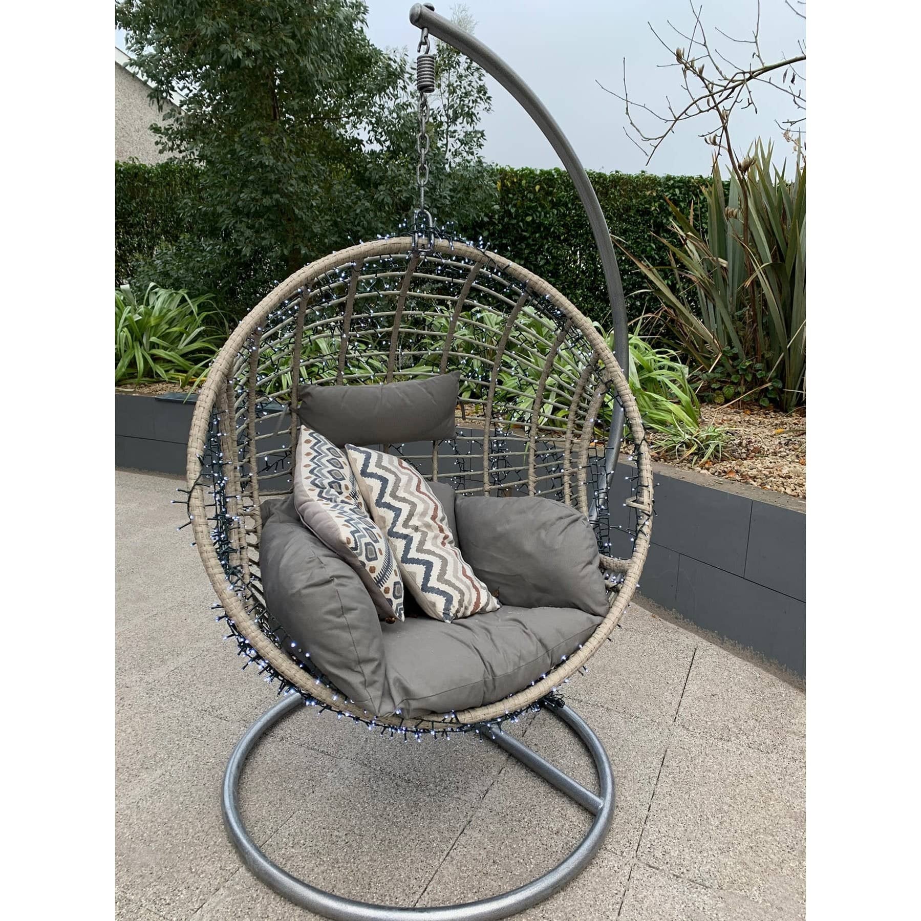 London Hanging Rattan Outdoor Egg Chair Ireland Kaemingk — Mid Ulster