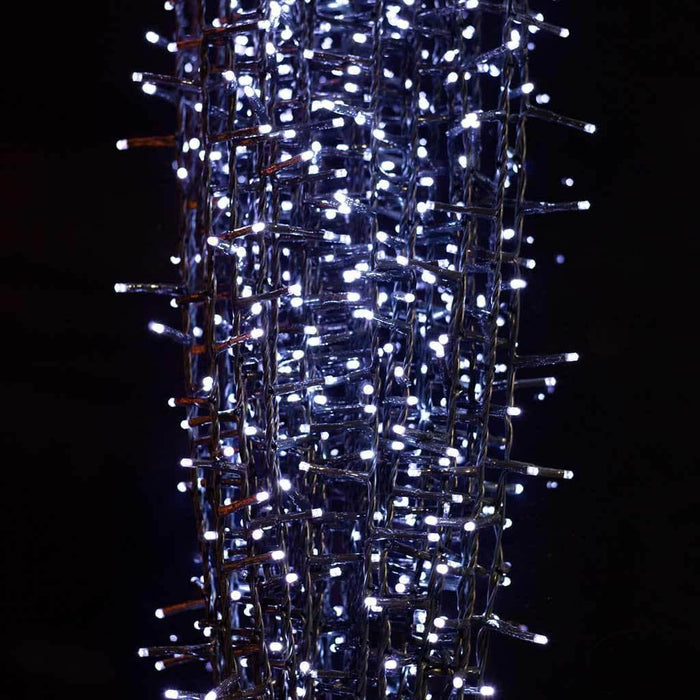 Kaemingk Lumineo Christmas lighting Lumineo LED Twinkle Compact Lights - Cool White / Green Cable (1500 lights)