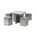 Kettler Garden Furniture Kettler Palma 4 Seater Cube Set With Glass Table Top in White Wash or Rattan
