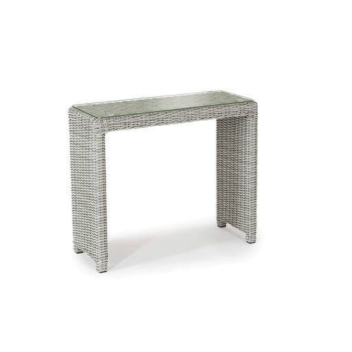 Kettler Garden Furniture Kettler Palma Wicker Glass Top Side Table In White Wash