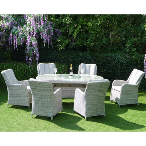Mercer Garden Furniture Verona Oval 6 Seater¬†Garden Dining Set