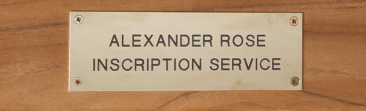 Alexander Rose Garden Furniture Accessories Stainless Steel Plaque Alexander Rose Plaques & Engravings