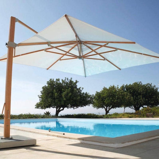 Barlow Tyrie Garden Furniture Accessories Barlow Tyrie Napoli 3.5m Square Cantilever Parasol With Free Standing Base