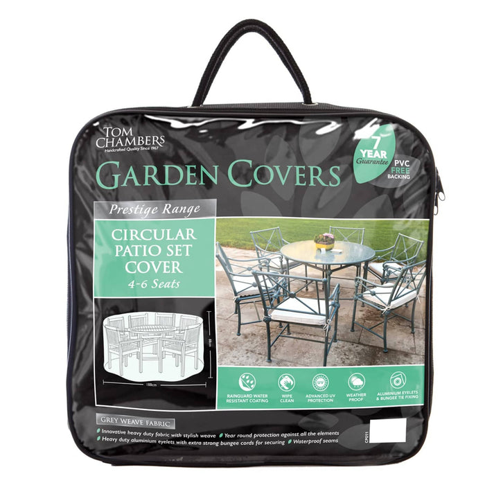 Tom Chambers Garden Furniture Accessories Tom Chambers 4-6 Seat Circular Patio Set Cover