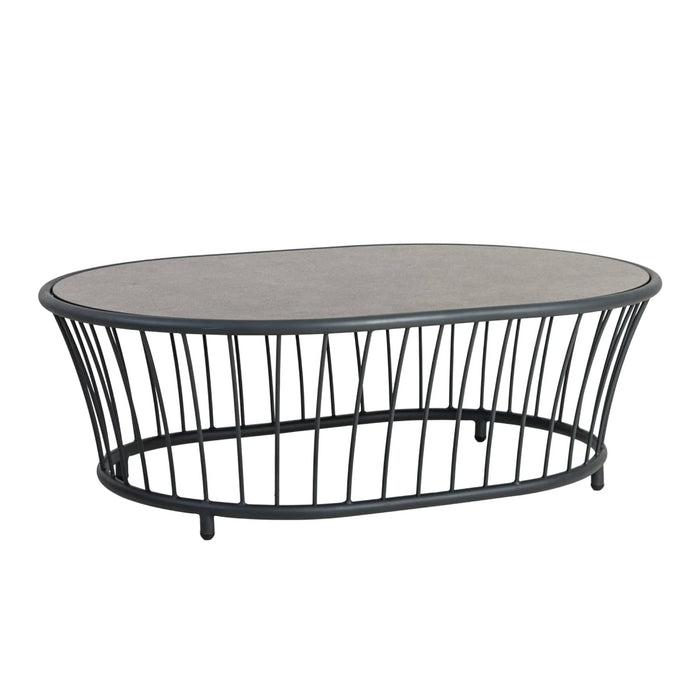 Cordial Luxe Light Grey Lounge Outdoor Furniture Set with Coffee Table