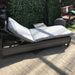 Mercer Garden Furniture Amalfi Sun Lounger Rattan Bed with Side Table
