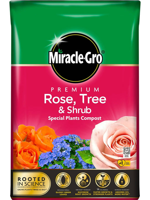 Evergreen Garden Care Garden Care Miracle-Gro Premium Rose, Tree & Shrub Compost 40 Litres